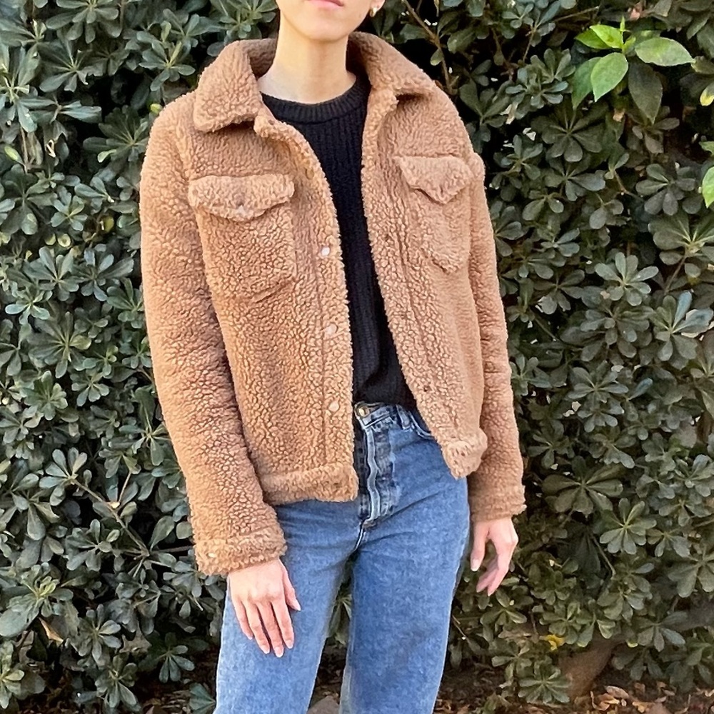 Shearling trucker jacket